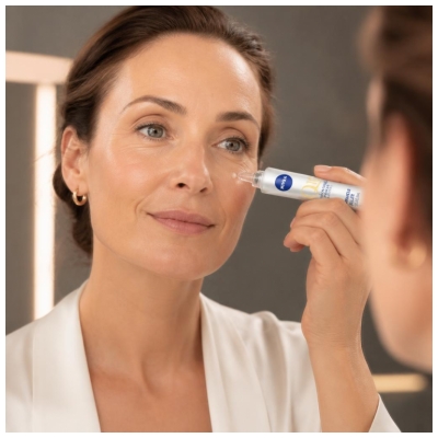 Nivea Q10 Serum za obraz proti gubam Expert za ciljno polnjenje gubic 2v1 15 ml