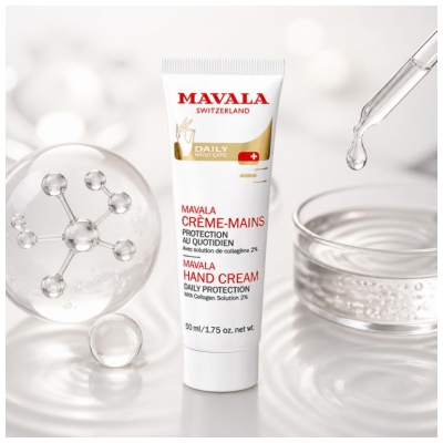 Mavala drėkinamasis ir apsauginis rankų kremas su kolagenu 50 ml
