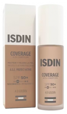 Isdin Coverage Podlaga SPF50+ 30 ml - Odtenek: 4.0 Zlati