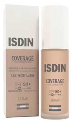 Isdin Coverage Base de Maquilhagem SPF50+ 30 ml - Tonalidade: 3.0 Areia