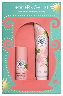 Roger & Gallet Fleur de Figuier Crème Mains 30 ml + Baume Lèvres Sublimateur 3,5 g