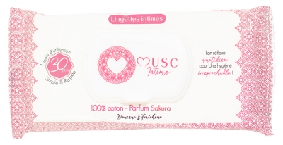 Musc Intime Lingettes Intimes Sakura 30 Lingettes