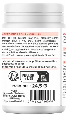 Owari Brûleur de Graisses Morosil 60 Gélules Végétales