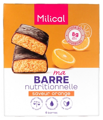 Milical 6 Proteinreiche Schlankheits-Riegel - Geschmack: Orange