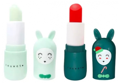 Inuwet Duo lūpų balzamai su kvapiosiomis medžiagomis Star Sequins Obuolys ir Vyšnė 2 x 3,5 g