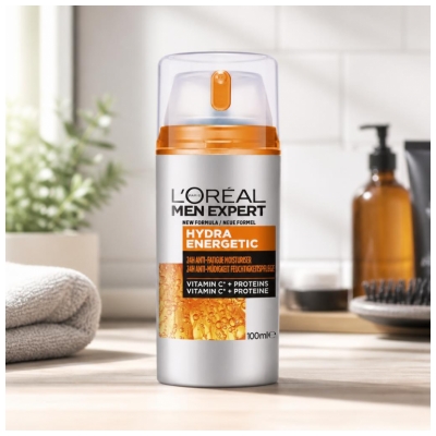 L'Oréal Paris Men Expert Hydra Energetic 5 Toiminnon 24H Kosteuttava Väsymyksen Vastainen Hoito 100 ml