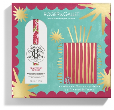 Roger & Gallet Ingefära Rouge Välbefinnande Parfymerat Vatten 100 ml + Gratis Doftspridare