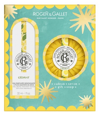 Roger & Gallet Cédrat Gaivinamasis Tualetinis Vanduo 30 ml + Dovanotas 100 g Gaivinamasis Muilas