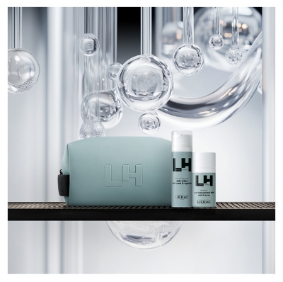 Lierac Homme Fluido Anti-Idade Global 50 ml + Desodorizante Antitranspirante 48H Antirraças 50 ml e sua Nécessaire de Oferta