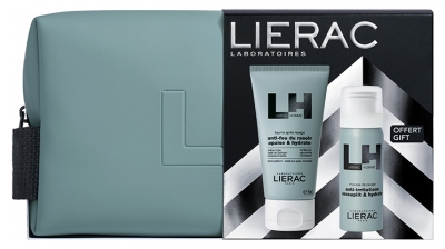 Lierac Homme Balzamas po skutimosi 75 ml + Skutimosi putos 50 ml ir dovana krepšys