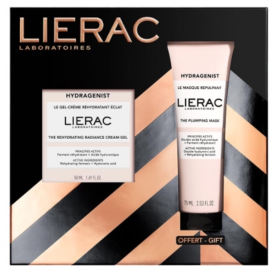 Lierac Hydragenist Rehidratuojantis Švytėjimo Gelis-Kremas 50 ml + 75 ml Atstatomoji Kaukė Dovanų