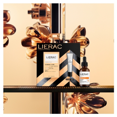 Lierac Vitamina C Pura O Sérum Concentrado 30 ml + 14 Sachês 0,2 g + Diopti Fluido Correção Olheiras 15 ml Oferta