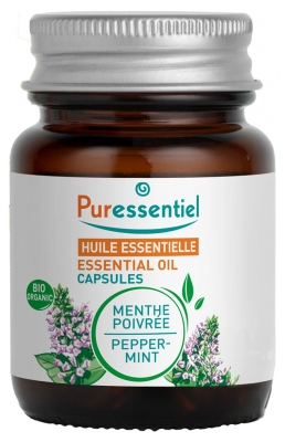 Puressentiel Luomu Piparminttu Eteerinen Öljy (Mentha x piperita) 60 Kapselia