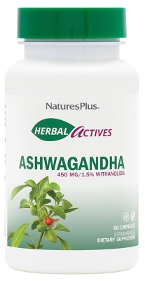 Natures Plus Herbal Actives Ashwagandha 60 Capsules