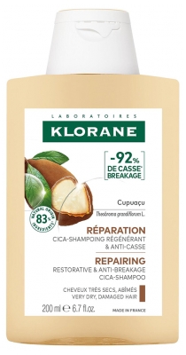 Klorane Réparation Cica-Shampoing Régénrant & Anti-Casse au Cupuaçu 200 ml