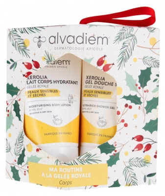 Alvadiem Xerolia Feuchtigkeitsspendende Körpermilch 30 ml + Xerolia Rückfettendes Duschgel 30 ml