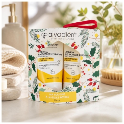 Alvadiem Xerolia Tělové mléko hydratační 30 ml + Xerolia Sprchový gel s předsmaštěním 30 ml