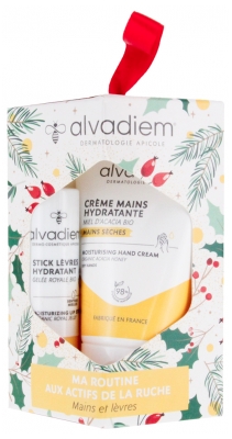 Alvadiem Kosteuttava Huulipuikko 4 g + Kosteuttava Käsivoide 30 ml