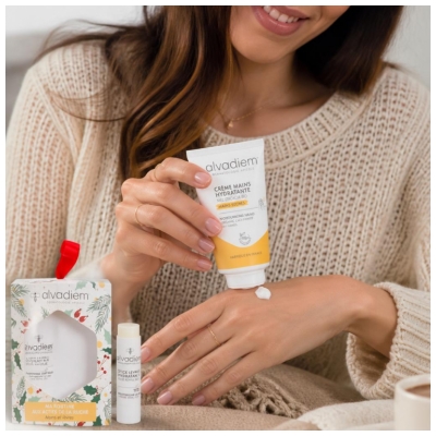 Alvadiem Set Balsam de Buze Hidratant 4 g + Cremă de Mâini Hidratantă 30 ml