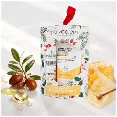 Alvadiem Set Balsam de Buze Hidratant 4 g + Cremă de Mâini Hidratantă 30 ml