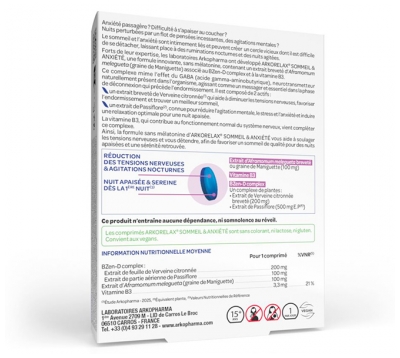 Arkopharma Arkorelax Miega & Trauksme 15 Tabletes