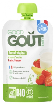 Good Goût Elaborado Vegetal Avena Fresa Plátano a partir de 6 Meses Bio 90 g
