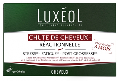 Luxéol Chute de Cheveux Réactionnelle 90 Gélules