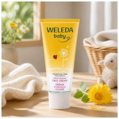 Weleda Baby Beskyttende Ansigtscreme Calendula Uparfumeret 50 ml