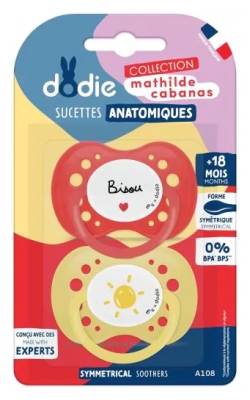 Dodie 2 Sucettes Anatomiques Silicone 18 Mois et + Édition Limitée
