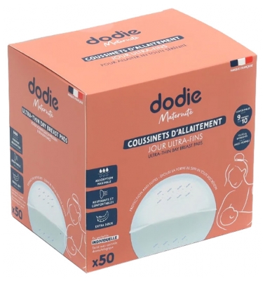 Dodie Coussinets d'Allaitement Ultra-Fins Jour 50 Coussinets
