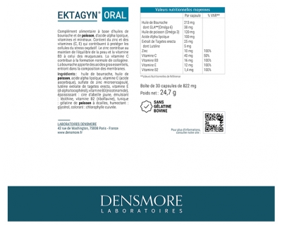 Densmore Ektagyn Oral 30 Capsules