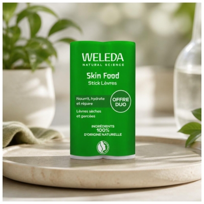 Weleda Skin Food Stick pentru Buze Set de 2 x 4,8 g