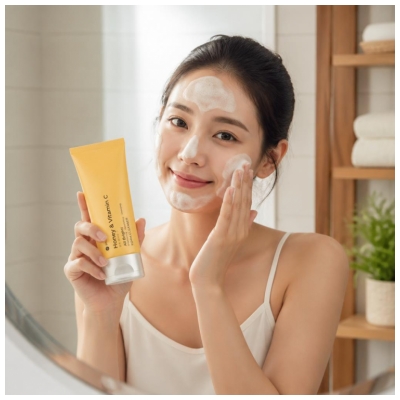 Jkosmec All Bright Cleansing Foam Honey & Vitamin C 180 ml