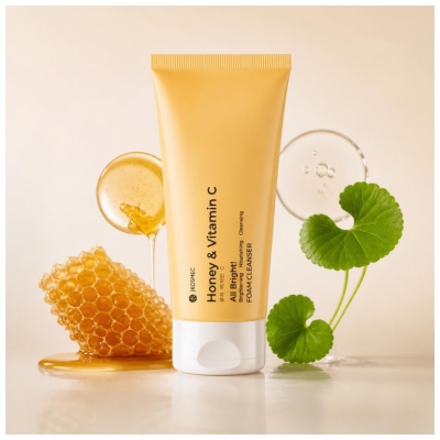 Jkosmec All Bright Cleansing Foam Honey & Vitamin C 180 ml