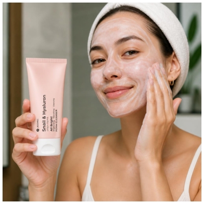 Jkosmec All Bright Mousse de Limpeza Snail & Hyaluron 180 ml