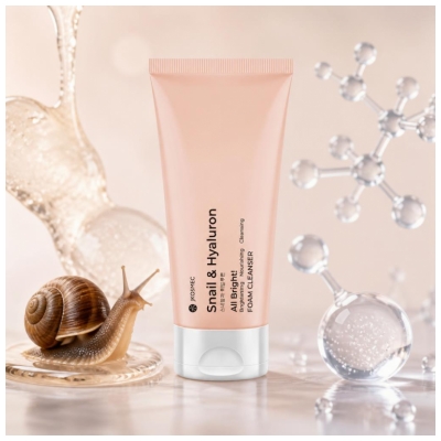 Jkosmec All Bright Mousse de Limpeza Snail & Hyaluron 180 ml