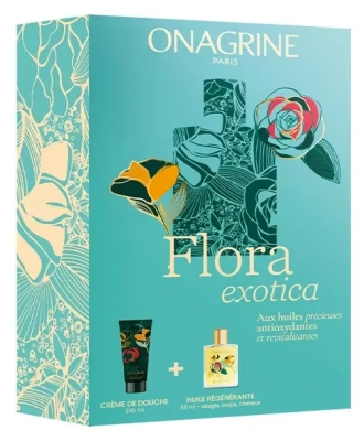 Onagrine Coffret Flora Exotica Crème de Douche 200 ml + Huile Régénérante 55 ml