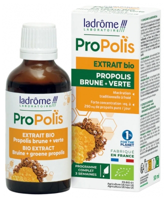 Ladrôme Propolis Brunt + Grönt Propolisextrakt Bio 50 ml