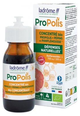 Ladrôme Propolis og Grapefrugtkerne Koncentrat Økologisk 50 ml