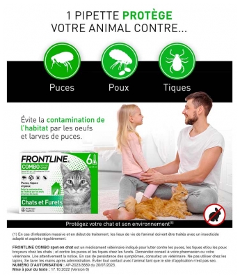 Frontline Combo Chats et Furets 6 Pipettes