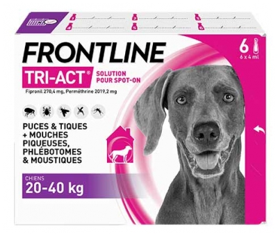 Frontline TRI-ACT Chiens 20-40 kg 6 Pipettes