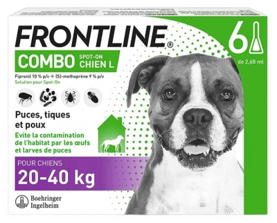 Frontline Combo Cão L (20-40 kg) 6 Pipetas
