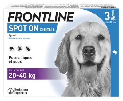 Frontline Spot-On Chien L (20-40 kg) 3 Pipettes