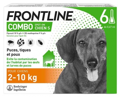 Frontline Combo Perro S (2-10 kg) 6 Pipetas