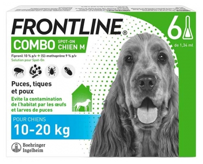 Frontline Combo Perro M (10-20 kg) 6 Pipetas
