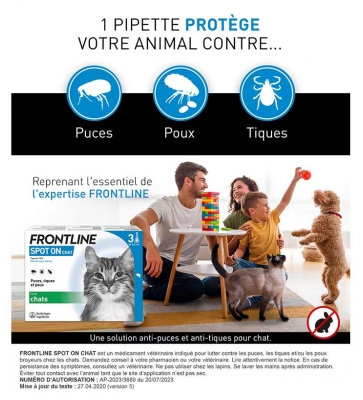 Frontline Spot-On Chat 3 Pipettes