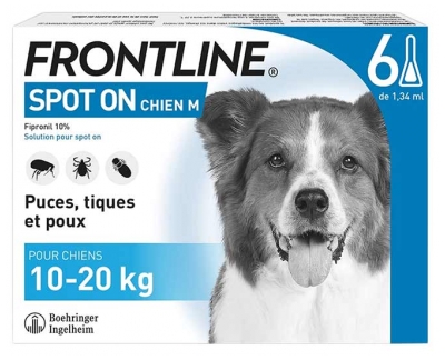 Frontline Spot-On Dog Size M 6 Pipettes
