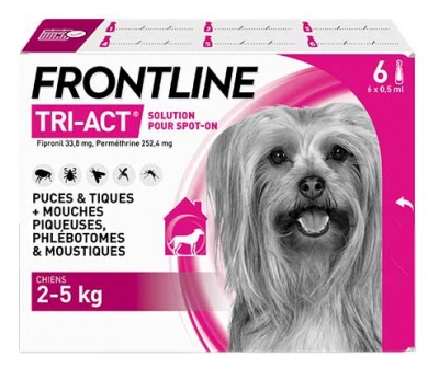 Frontline TRI-ACT Chiens 2-5 kg 6 Pipettes