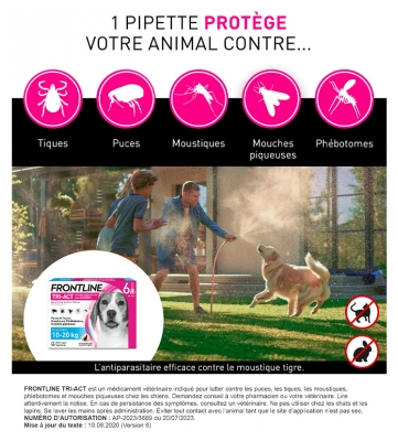 Frontline TRI-ACT Dogs 10-20kg 6 Pipettes