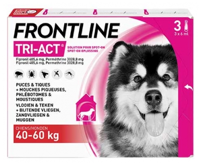 Frontline TRI-ACT Chiens 40-60 kg 3 Pipettes